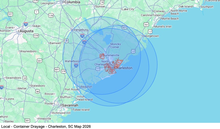 Local - Container Drayage - Charleston, SC map