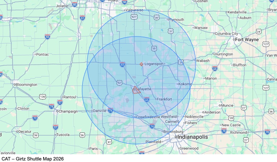 Dedicated – Girtz Shuttle map