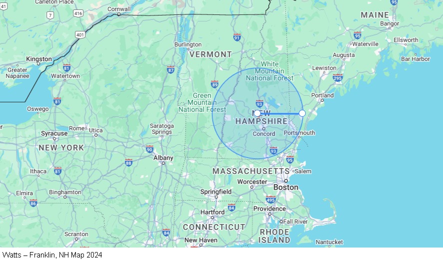 Dedicated – Franklin, NH map
