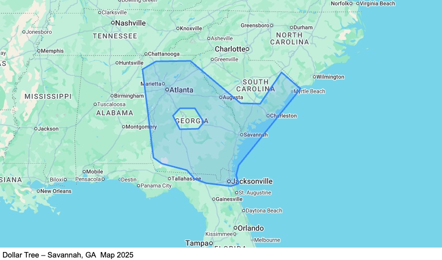 Dedicated - Home Weekly - Savannah, GA map