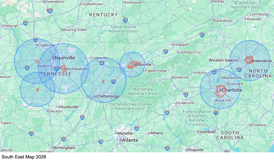 South East - Home Weekly map