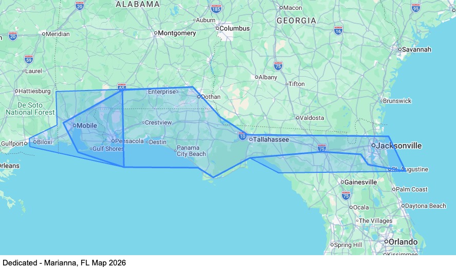 Dedicated – Home Weekly - Marianna, FL map
