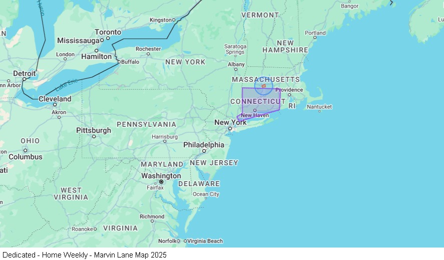 Dedicated - Home Weekly - Marvin Lane map