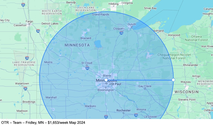 OTR – Team – Fridley, MN map