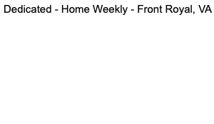 Dedicated - Home Weekly - Front Royal, VA - Lease Purchase map