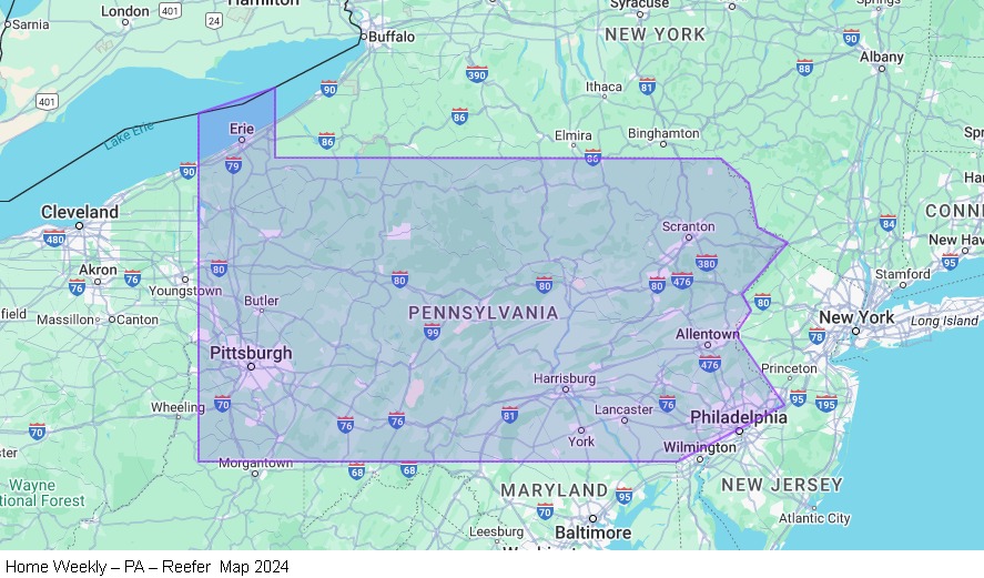 Home Weekly – PA – Reefer map