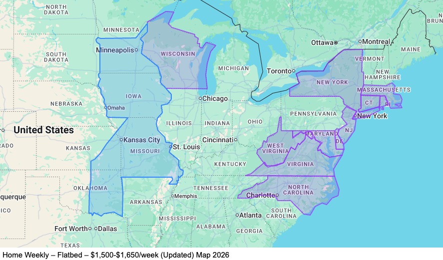 Home Weekly – Flatbed map