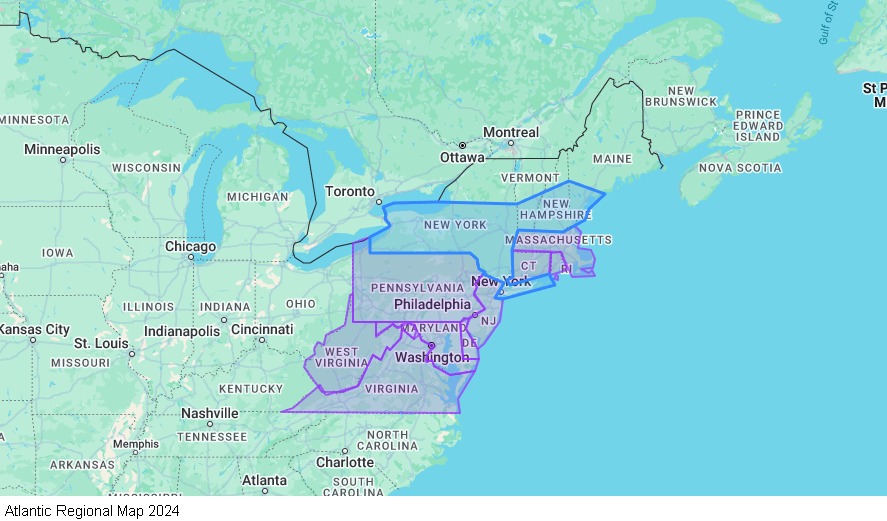 Atlantic Regional map