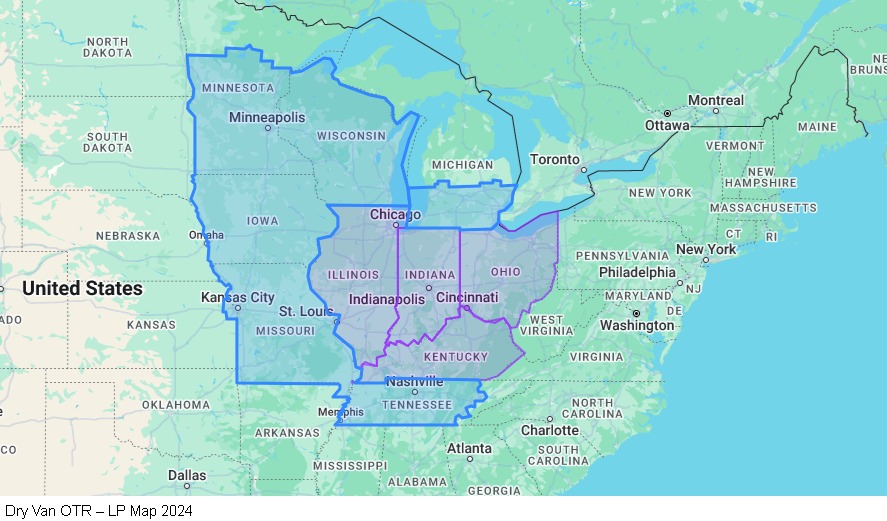 Dry Van OTR – Lease Purchase map