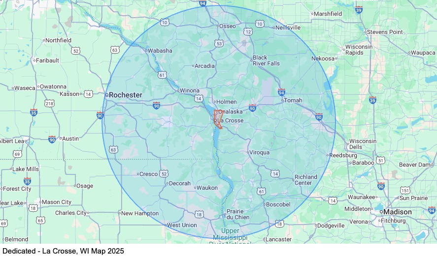 Dedicated - Line Haul - La Crosse, WI map