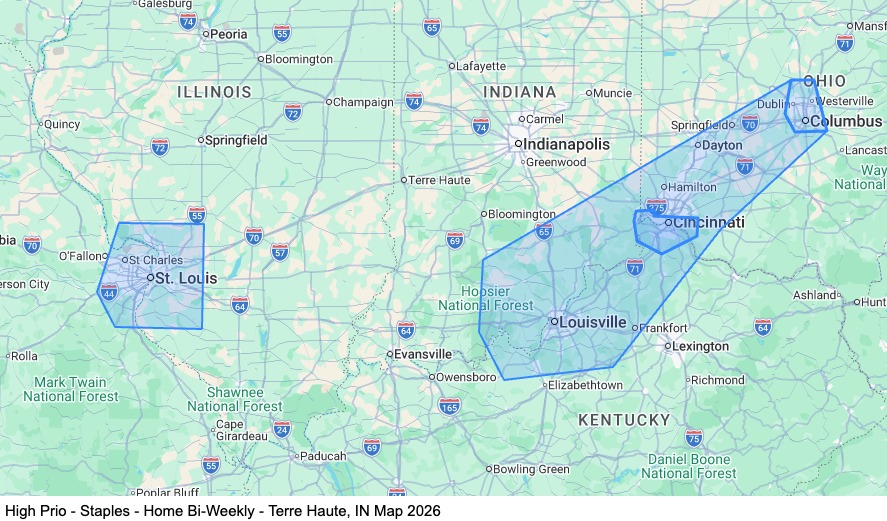 Dedicated - Home Bi-Weekly - Terre Haute, IN map