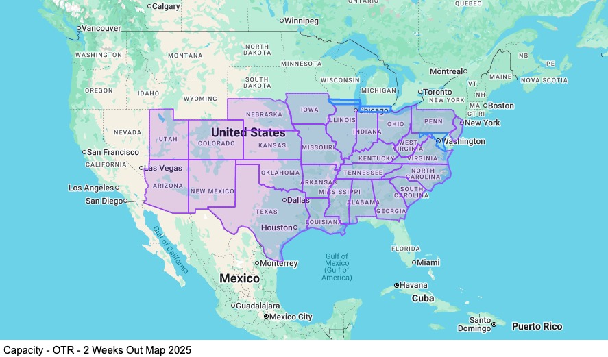 Capacity - Solo - OTR - 2 Weeks Out map