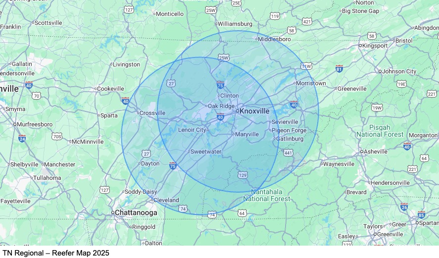 TN Regional – Reefer map