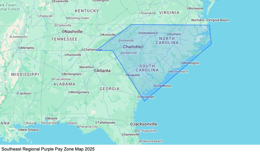 Southeast Regional map