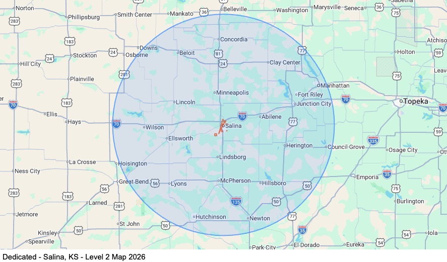 Dedicated - Salina, KS - Level 2 map