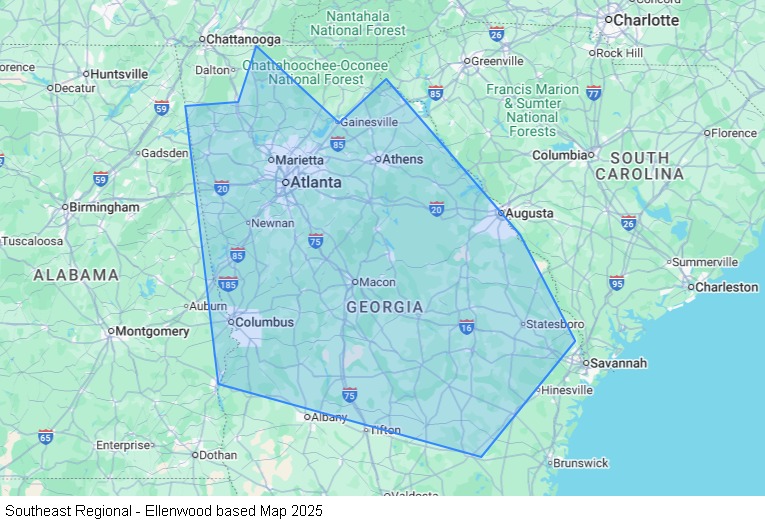 Southeast Regional - Ellenwood Based map