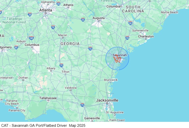 CAT - Savannah GA Port/Flatbed Driver map