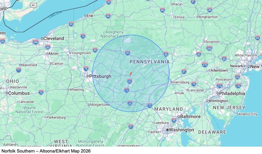 Dedicated – Altoona/Elkhart map