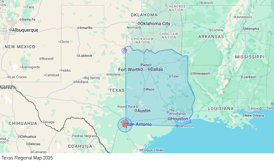 Texas Regional map