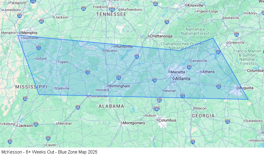 Dedicated - Teams - 6+ weeks out map