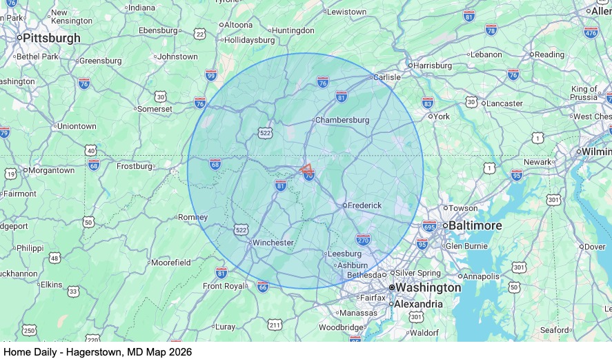 Home Daily - Hagerstown, MD map
