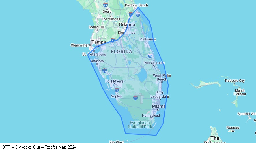 OTR – 3 Weeks Out – Reefer map