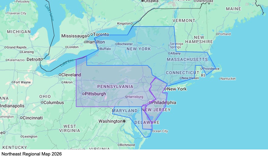 Multi-Region Home Weekly - Northeast map