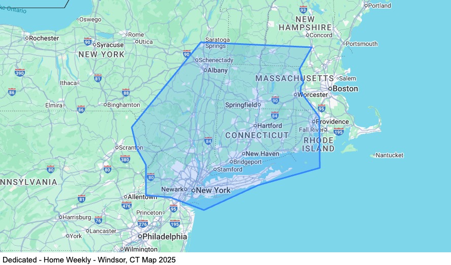 Dedicated – Home Weekly - Windsor, CT map