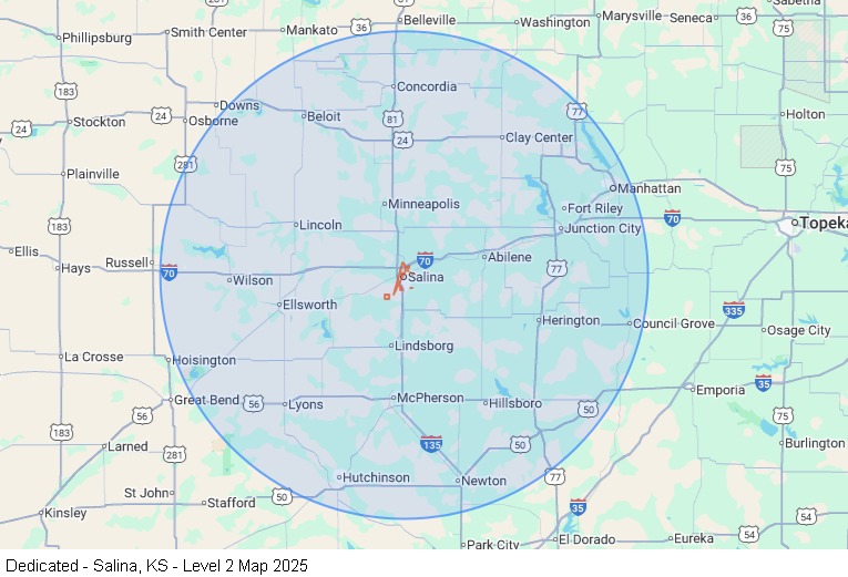 Dedicated - Salina, KS - Level 2 map