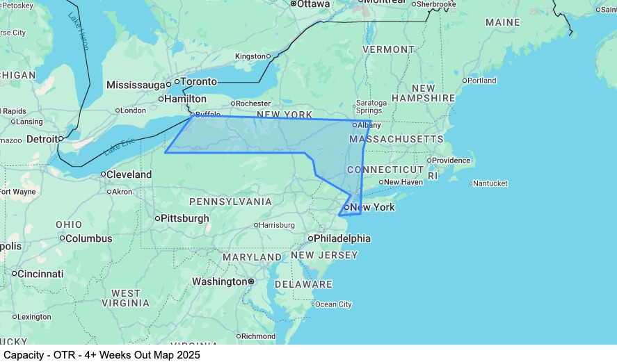 Capacity - Solo - OTR - 4+ Weeks Out map