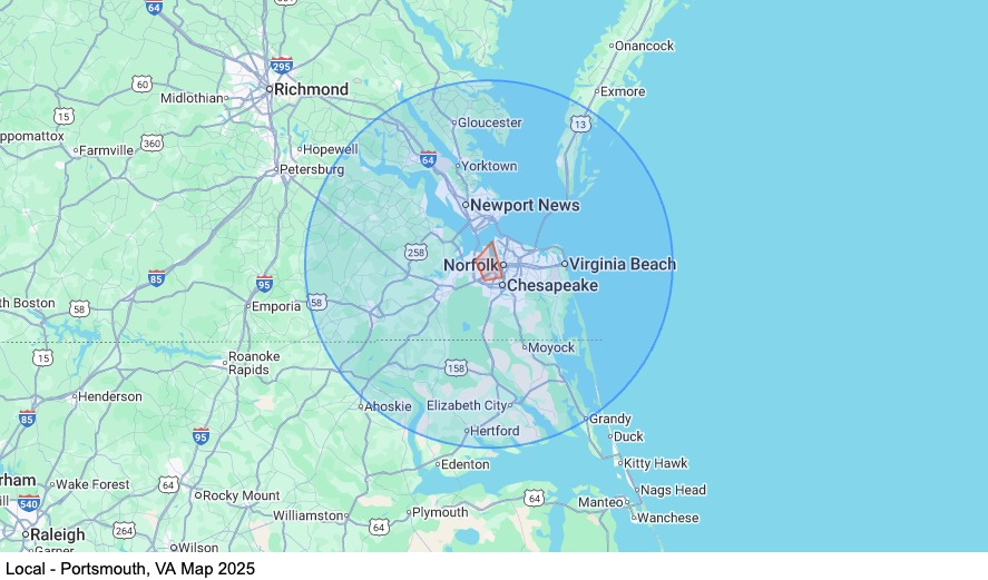 Local - Portsmouth, VA map