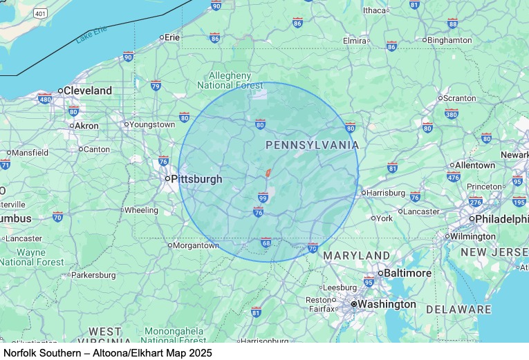Dedicated – Altoona/Elkhart map