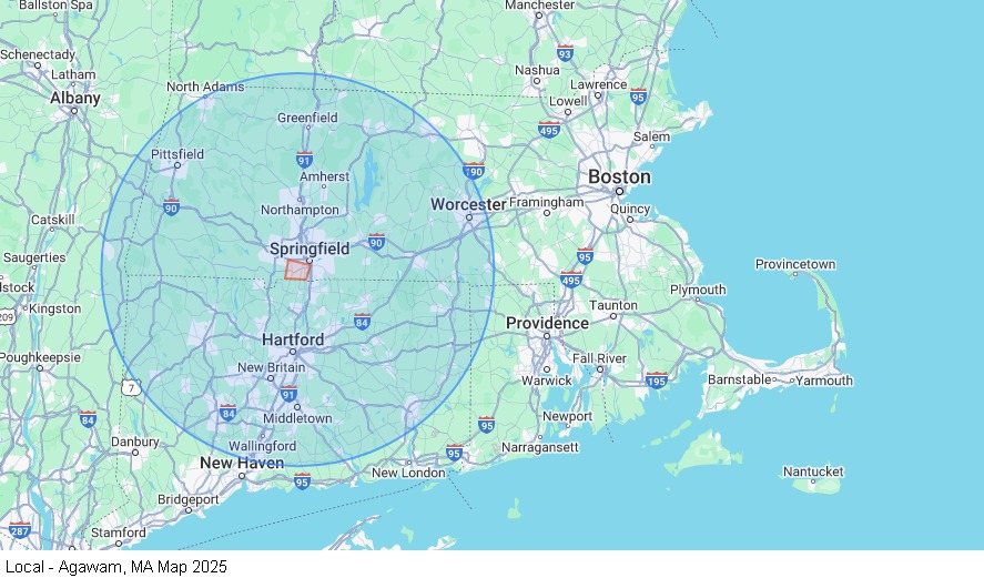 Local - Agawam, MA map