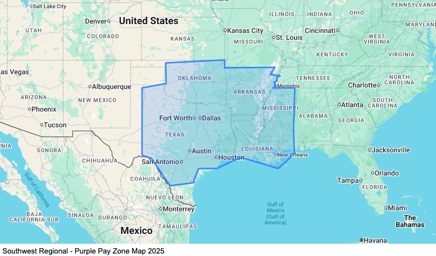 Southwest Regional map