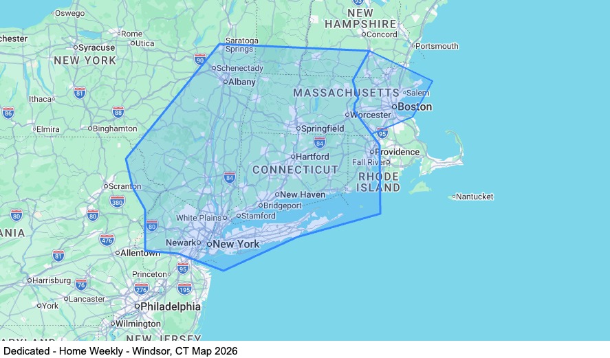 Dedicated – Home Weekly - Windsor, CT map