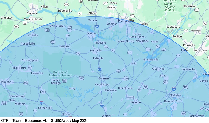 OTR – Team – Bessemer, AL map