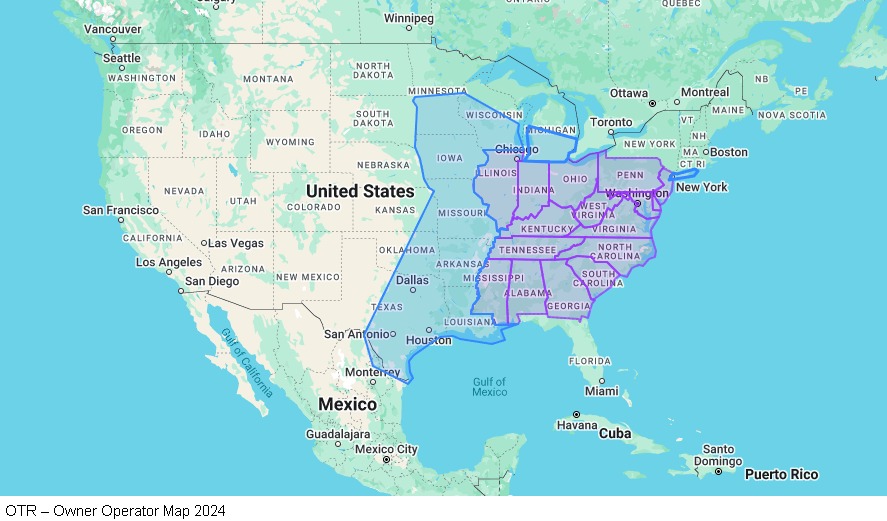 OTR – Owner Operator map