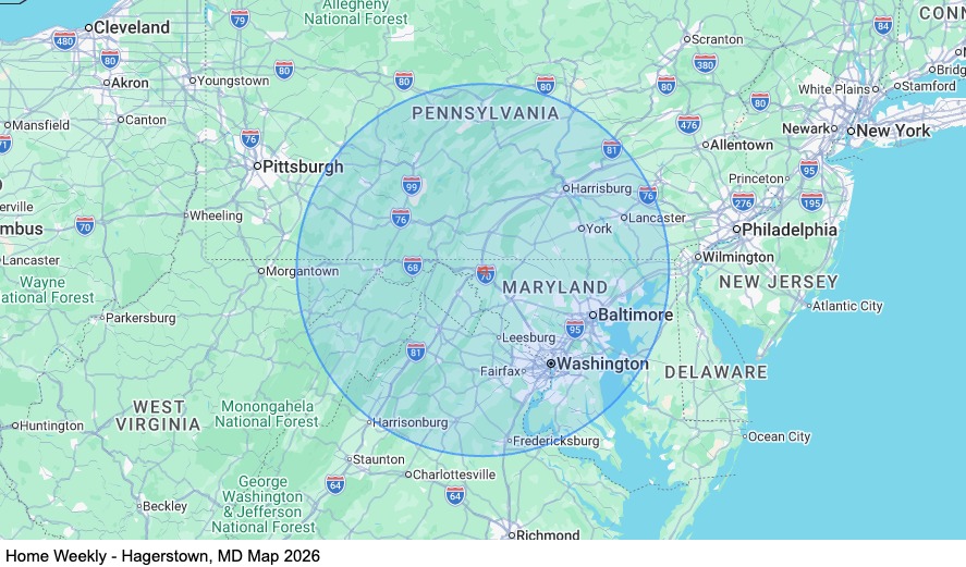 Home Weekly - Hagerstown, MD map