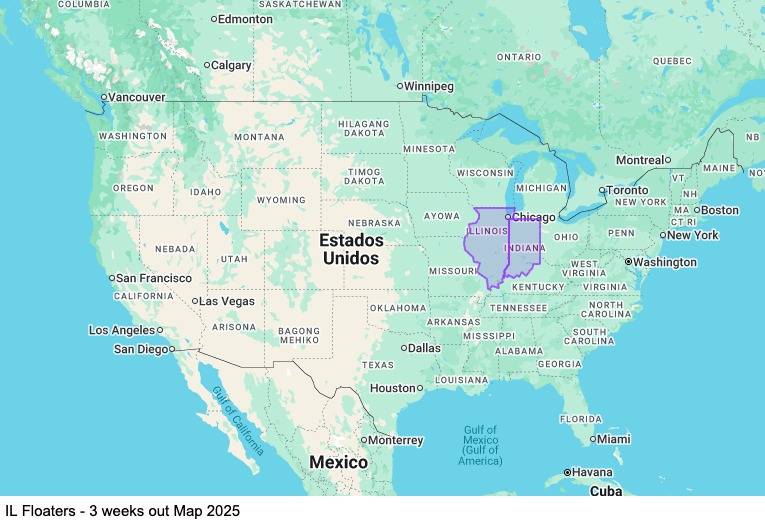 IL Floaters - 3 weeks out map