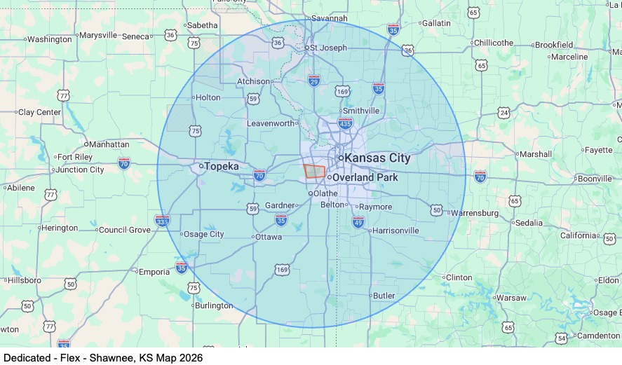 Dedicated - Flex - Shawnee, KS map
