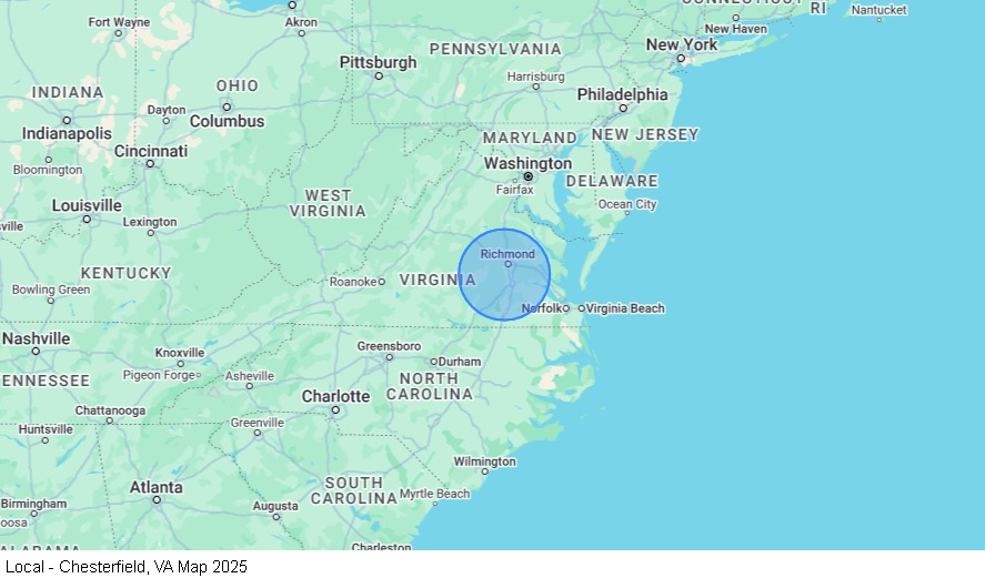 Local - Chesterfield, VA map