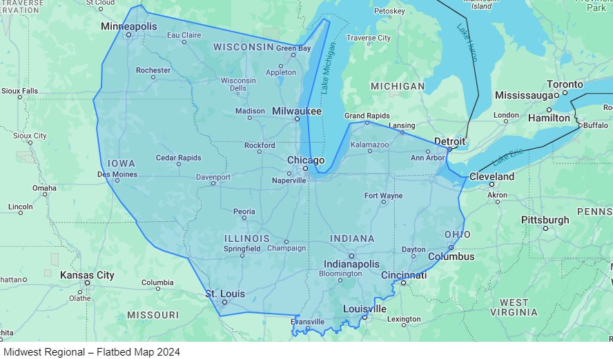 Midwest Regional – Flatbed map