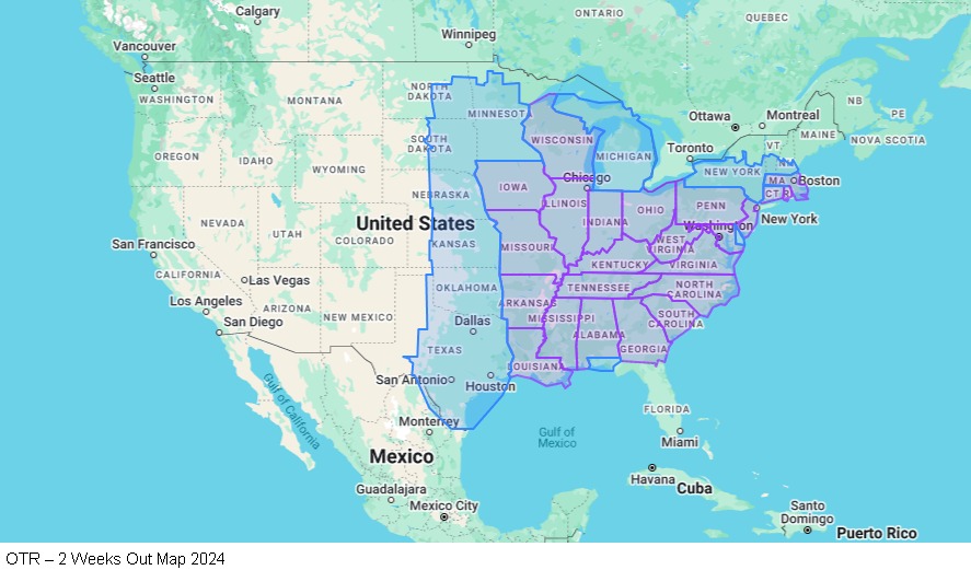 OTR – 2 Weeks Out map
