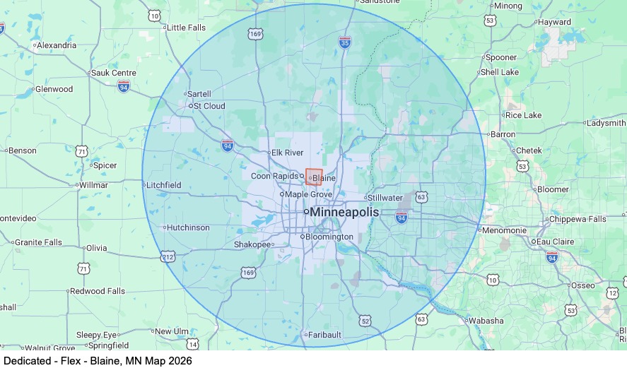 Dedicated - Flex - Blaine, MN map