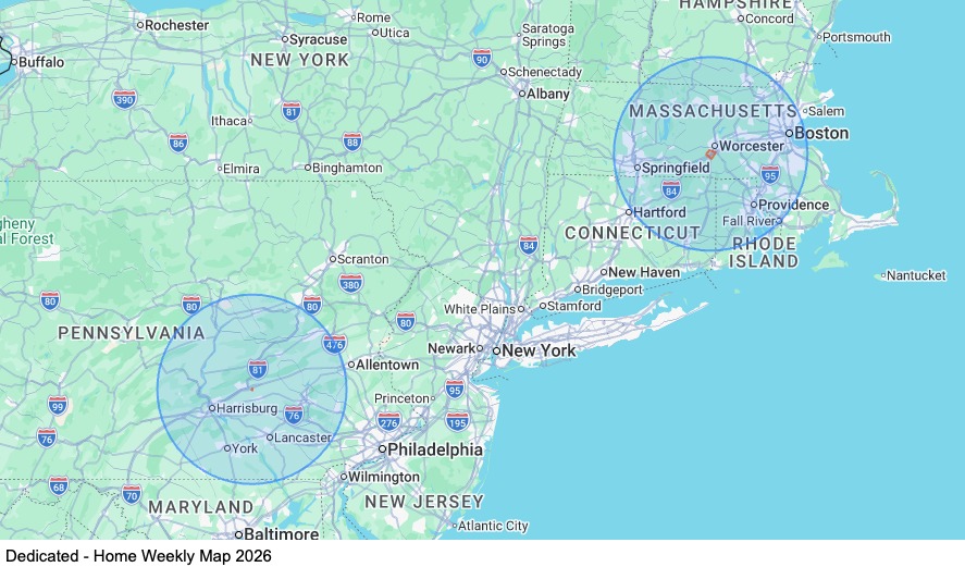 Dedicated - Home Weekly - Hazmat map