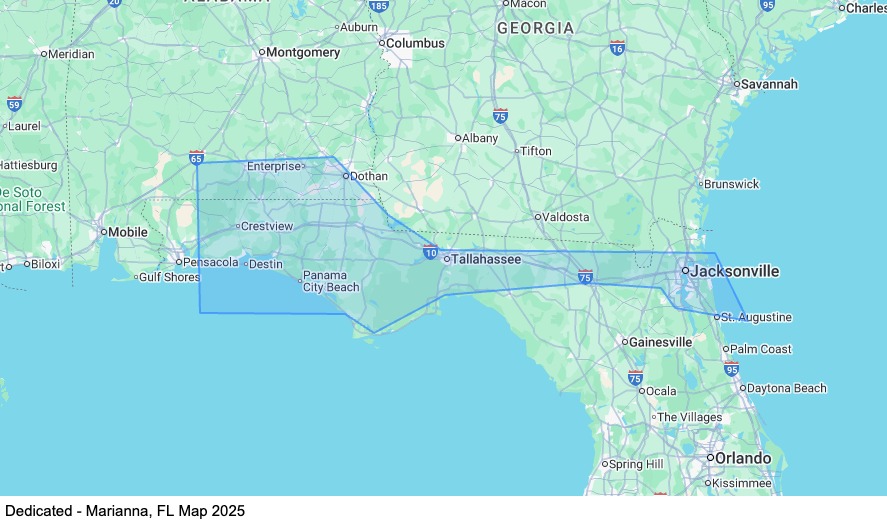 Dedicated – Home Weekly - Marianna, FL map
