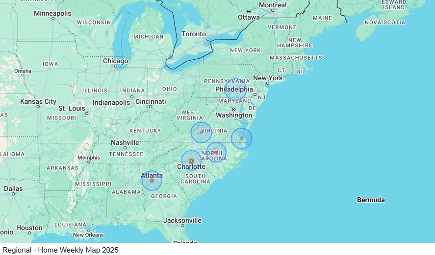 Regional - Home Weekly map