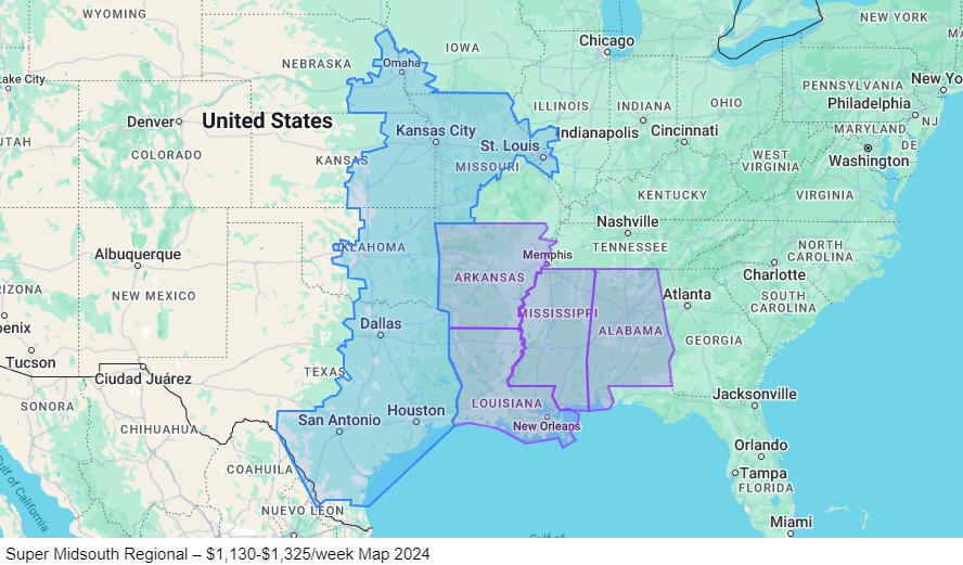 Super Midsouth Regional map
