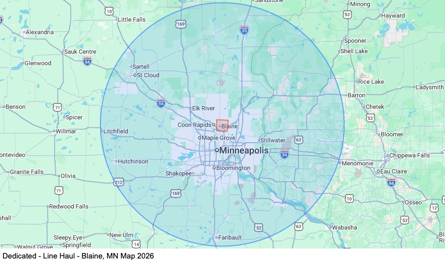 Dedicated - Line Haul - Blaine, MN map
