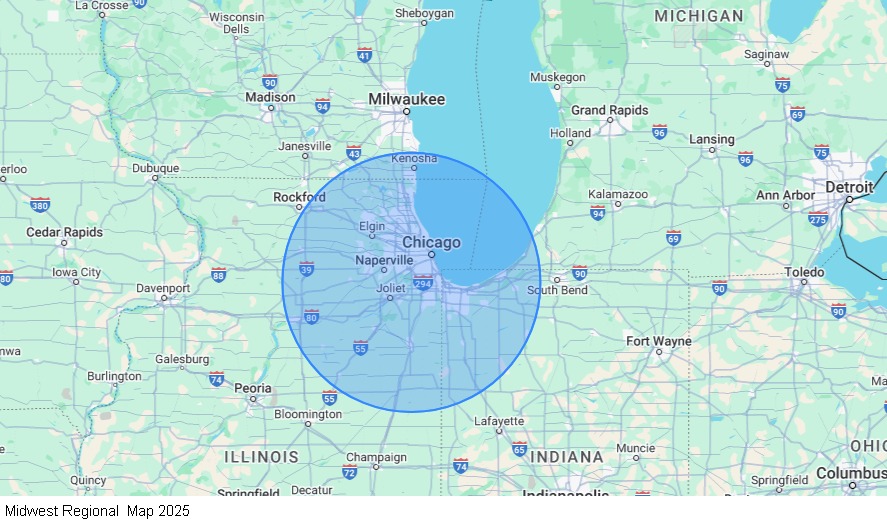 Midwest Regional map